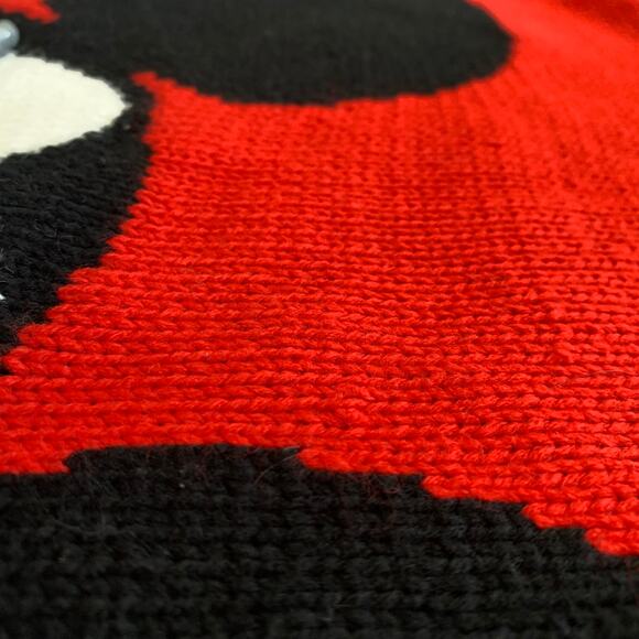 Vintage Red Mickey Face Crewneck Sweater ~ Medium Mickey and Co - Picture 13 of 13